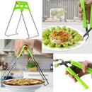 Hot Bowl Holder Plate Clamp Pot Pan Gripper Clip Tongs Silicone Handle Kit XGV