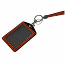 Rhinestone Bling Crystal Custom Lanyard Vertical ID Badge Holder (Orange) M1S5