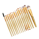 15Pcs Professional Makeup Brushes Set Make up Cosmetic Brush Tools kit Golden