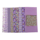 39pcs 10x10/25x25/50x50cm Cotton Fabric Pre-Cut Floral Printed Cloth Purple