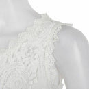 White Feminine Lace Blouses New Casual Women Summer Dress Women's Width Str