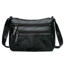 Women Leather Shoulder Crossbody Bag Fashion Multi Pocket Messenger Handbag