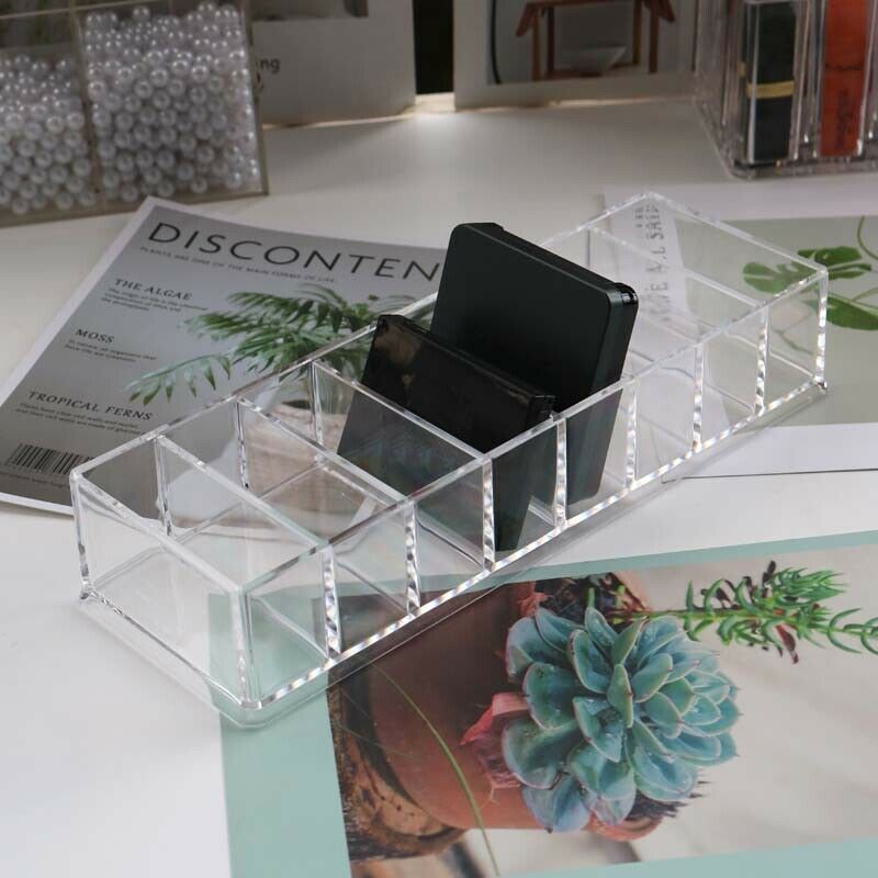 Transparent Acrylic Makeup Organizer Lipsticks Makeup Brush Holder Power Bo N6F3