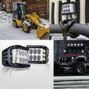 4Inch Work Side Shooter LED Light Bar Combo Pod White & Amber Strobe Lamp SU Ew