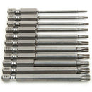 11Pcs 75Mm Magnetic S2 Steel Screwdriver Bits Hex Torx Head T6/T7/T8/T9/T10