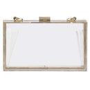 Women Cute Clear Acrylic Box Clutch Crossbody Purse Evening Bag