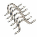 Pack of 6 Stainless Steel Bimini Boat Top PAD EYE , Eye Straps, Tie Down, K W3V1