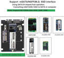 2 in 1 mSATA to SATA NGFF M.2 to SATA3 Adapter Converter Card SSD for Laptop PC