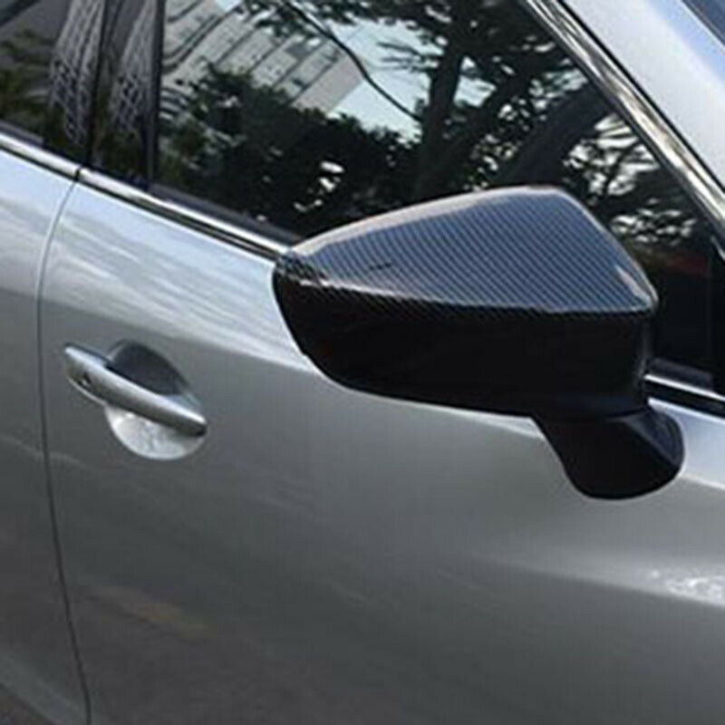 Car Carbon Fiber Rear View Mirror Cover Trim Fit for Mazda 6 Atenza 2014 20