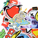 50PCs Stickers Mix Style Funny Cartoon Fridge Doodle Snowboard Luggage Sticke ME
