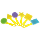6pcs/set Geometric Sponge Brushes Seal Painting Brush Kid Graffiti Pigment
