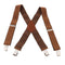Heavy Duty Clip Suspenders, Mens Adjustable X Back Straps with Non Slip Clips