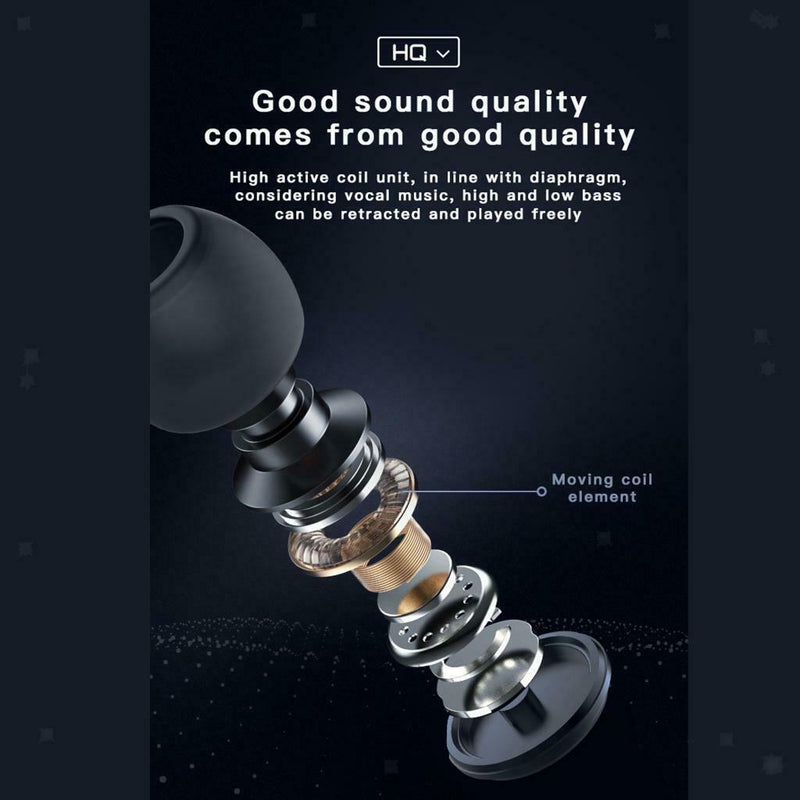 A6 Sports in-Ear Hifi Bluetooth 5.0 TWS Earphone Earbuds Headset LCD Power