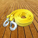 Heavy-Duty 5 Tons 13ft Car Tow Rope Cable Towing Strap With Hooks Emergency