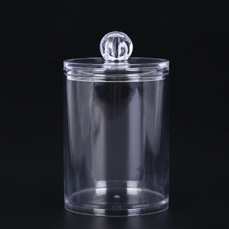 1pc acrylic organizer box round container storage make up cotton pad bo3cd