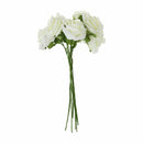 Ivory Artificial Foam Rose Bouquet 10 PE Floral Flowers Bridal Wedding Deco