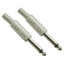 2x Guitar Bass 6.35mm Straight Jack Socket Plug Cable Connector Replacement