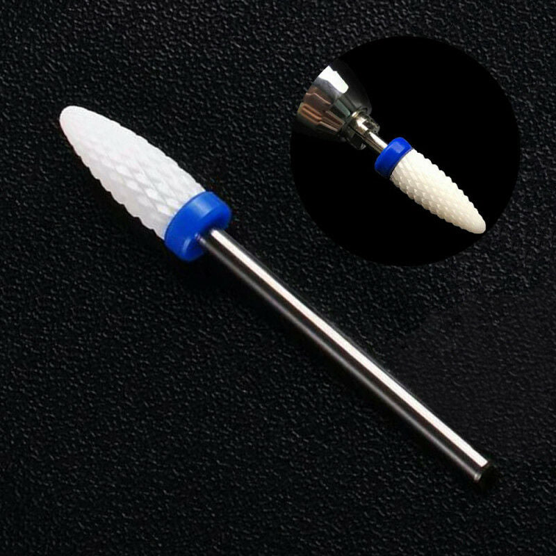 Ceramic Nail Drill Bit For Electric Manicure Machine 3/32" Shank Cuticle Clean