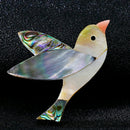 Natural Shell Bird Brooch Pin Lady Animal Banquet Wedding Brooch Christmas G Gw
