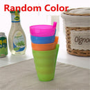 Kids Baby Toddler Slippy Training Cup Drinking With Straw Mug Tumbler Home Gift