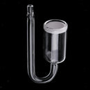 Aquarium Planted Tank CO2 Diffuser Check Valve U Shape Glass Tube Suction Cup