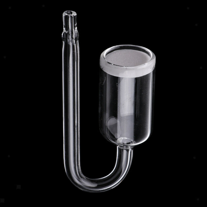 Aquarium Planted Tank CO2 Diffuser Check Valve U Shape Glass Tube Suction Cup