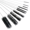10pcs Coffee Machine Cleaning Brushes Stainless Steel Nylon Tube Brush Set A