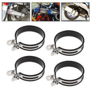 4x Motorcycle Exhaust Pipe Muffler Holder Clamp For 100mm Diameter