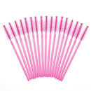 100Pcs Disposable Eyelash Brush Mascara Wands Applicator Spoolers (Pink)