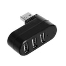Rotatable High Speed 3 Ports USB HUB 2.0 USB Splitter Adapter for Notebook/