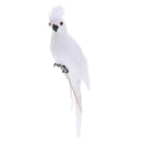 2x True to Nature Parrot Desktop Ornament Artificial Feathered Birds 35cm