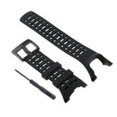 Watch Band Silicone Rubber For Suunto Ambit 1/Ambit 2/Ambit 3 Black Strap Steel