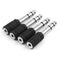 4 x 6.35mm 1/4 Male to 3.5mm 1/8 Female Stereo Audio Plug Mini Jack Adapt ZZT