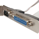 PCI Slot Header Serial DB9 9 Pin COM with Parallel DB25 25 Pin LPT Cable Bracket
