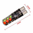 2PCS T10 COB RGB LED 6SMD Car Wedge Side Multicolor Light Bulbs w/Remote Control