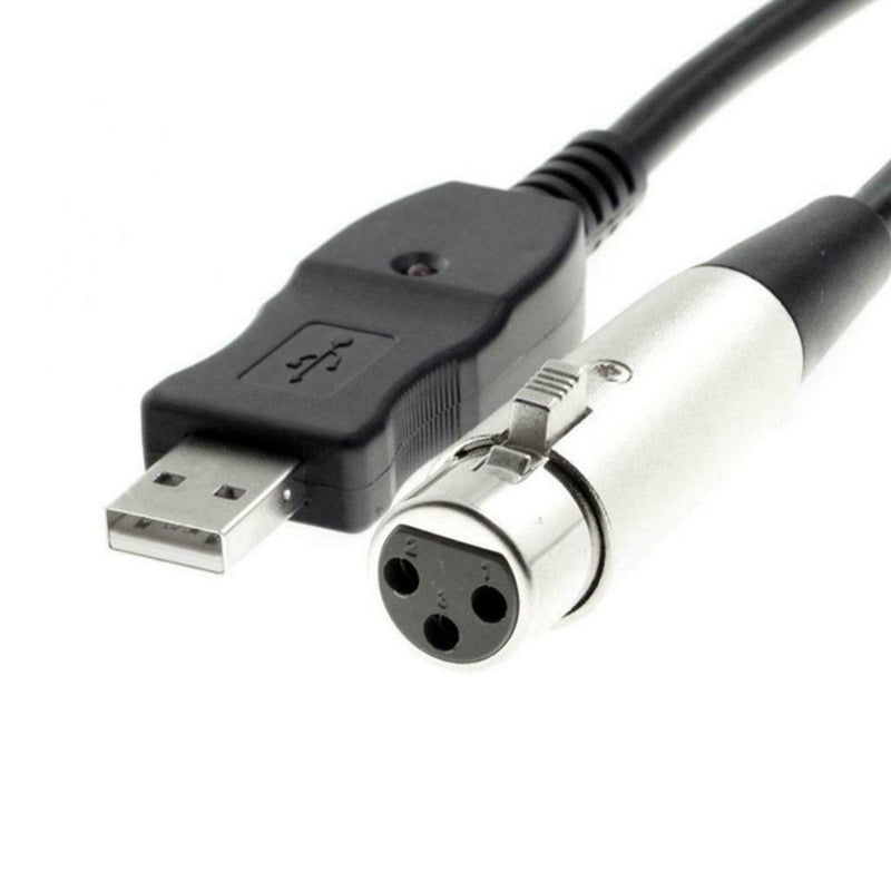 USB To XLR Microphone Cable 3 Pin Mic Link Converter Cable Studio Audio Cable