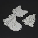 2Pcs Christmas Tree Cat Cutting Dies Stencil DIY Scrapbooking Album Craft Card