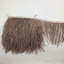 2 Yd Ostrich Feathers Trims Fringe W Satin Ribbon Tape for Sewing Dress 4-6"