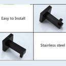 Wall Hooks,Modern Pure Black Design Wall Mounted Stainless Steel Wall Hooks