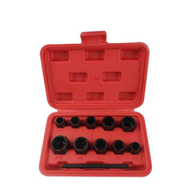 11Pcs Nut Bolt Removers Set 9-19Mm Locking Wheel Bolt Nut Stud Extractor Tw C4X6