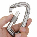 24 KN Locking Screw Aluminum alloy carabiner D Shape Climbing Mountaineerin