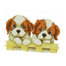 11CT 43x37cm Two Dogs Stamped Cross Stitch Kit DIY Handmade Needlework for