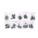 80pcs 10Sizes Steel Fishing Rod Pole Guide Tip Top Ring Eye Repair Kit Black  LJ
