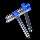 10pcs 15x100mm Clear Plastic Test Tubes Hard Plastic Test Tube With Wing Plug MO