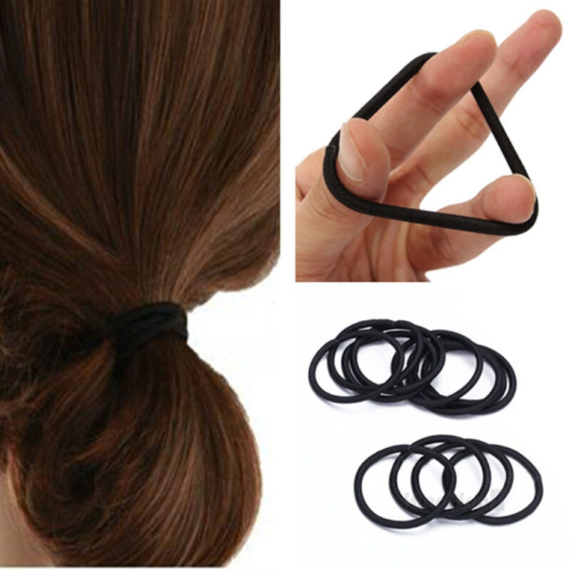 50 pcs Women Elastic Hair Ties Ropes Band Ponytail Holder Accessories Pro HOT