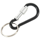 Tents Blocking Aluminum Alloy Snap Hook Ring Key Ring Black 2 Pcs J3L4