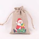 12 Pack Burlap Sack Christmas Drawstring Gift Bags for Xmas Package Storage,