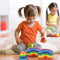 Geometric Shape Kids Wooden Rainbow Stack Building Blocks Educational Toys