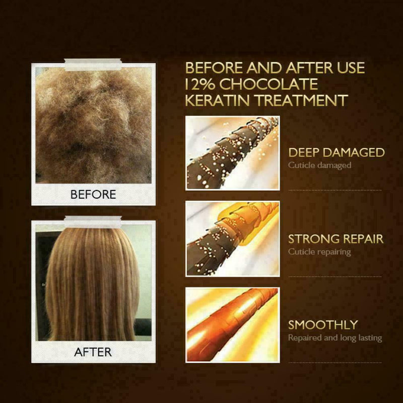 Hairinque 12% chocolate brazilian keratin hair treatment Care For straighte F5A7