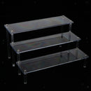2x 3-Tier Clear Acrylic Rack Perfume Makeup Ladder Display Stand Risers Shelf
